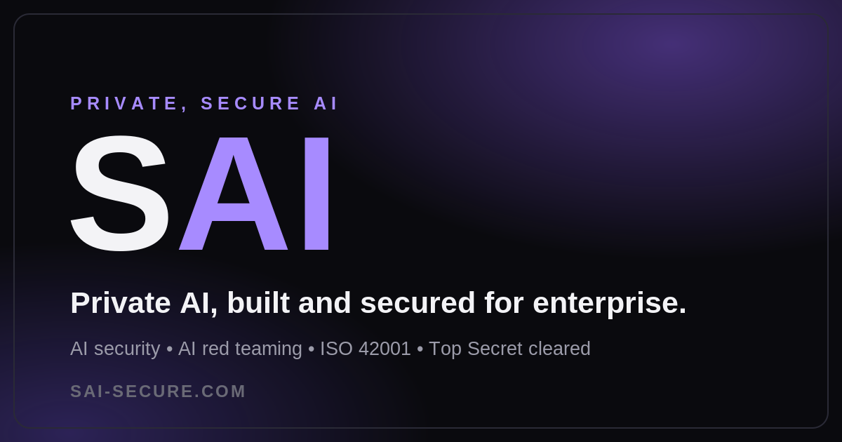 SAI | Private, secure AI
